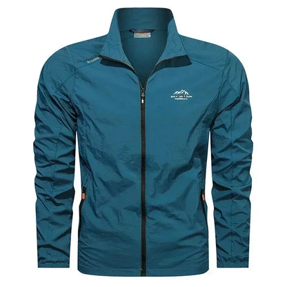 Men’s UPF100+ Summer Windbreaker - Lightweight UV Sun Protection Jacket with Zip Pockets for Outdoor Activities