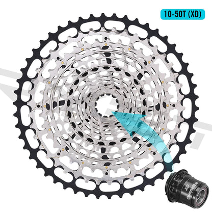 SPEDAO 12-Speed 10-50T Bicycle Cassette – 12V MTB Freewheel Sprocket for SX NX GX, XD & HG Compatible
