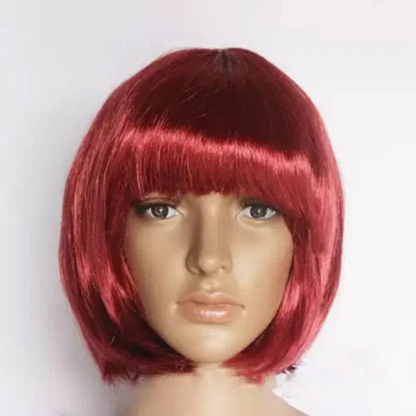 Pretty Short Bob Wig for Women – Natural Fashion Synthetic Wig for Halloween, Cosplay, Anime, and Daily Party Wear