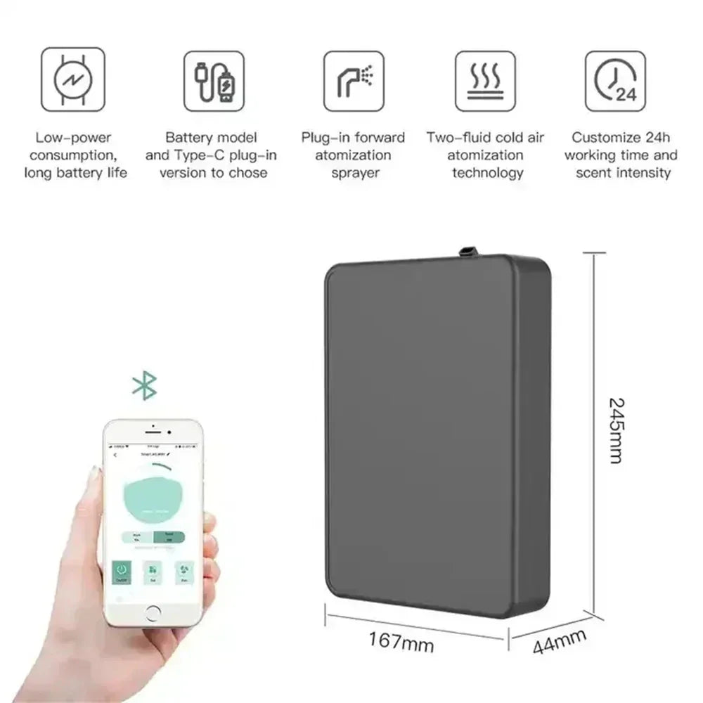 500ML Capacity Fragrance Diffuser – Smart Scent Air Machine for Home, Professional Waterless Essential Oil Diffuser, Air Freshener