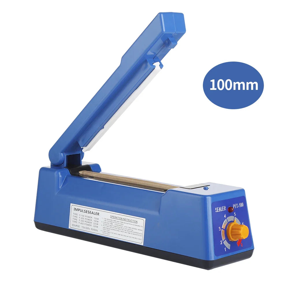 Electric Heat Sealer Machine — Hand Press Vacuum Impulse Sealer for Food, Plastic Bags, Balloons & Packaging