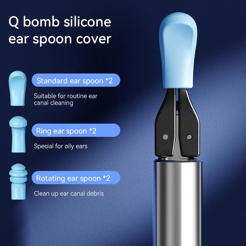 Visual Ear Cleaner with Camera – Ear Wax Removal Tool with 12MP, Ear Pick, Tweezers & 6 Ear Spoons for Ear Care
