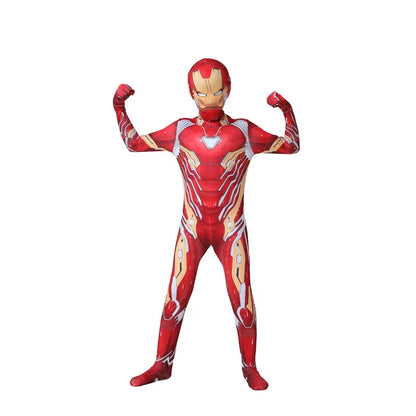 Kids Iron Man Costume - Superhero Bodysuit with Mask for Halloween & Cosplay
