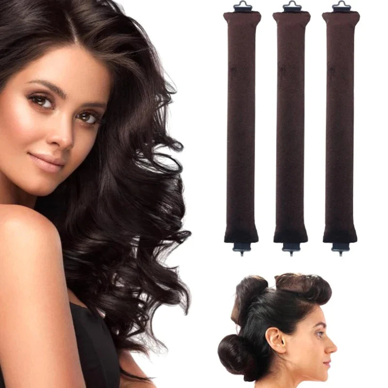 Heatless Hair Curler Headband - Satin No-Heat Curling Rod for Overnight Hair Styling