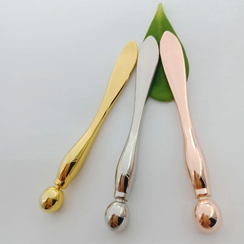 Metal Face Massage Stick — Anti-Wrinkle Eye Cream Applicator & Mask Mixing Spatula for Facial Care