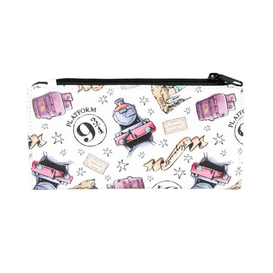 Cute Cartoon Print Long Wallet for Women – PU Leather Coin Purse, Stylish Card Holder & Organizer