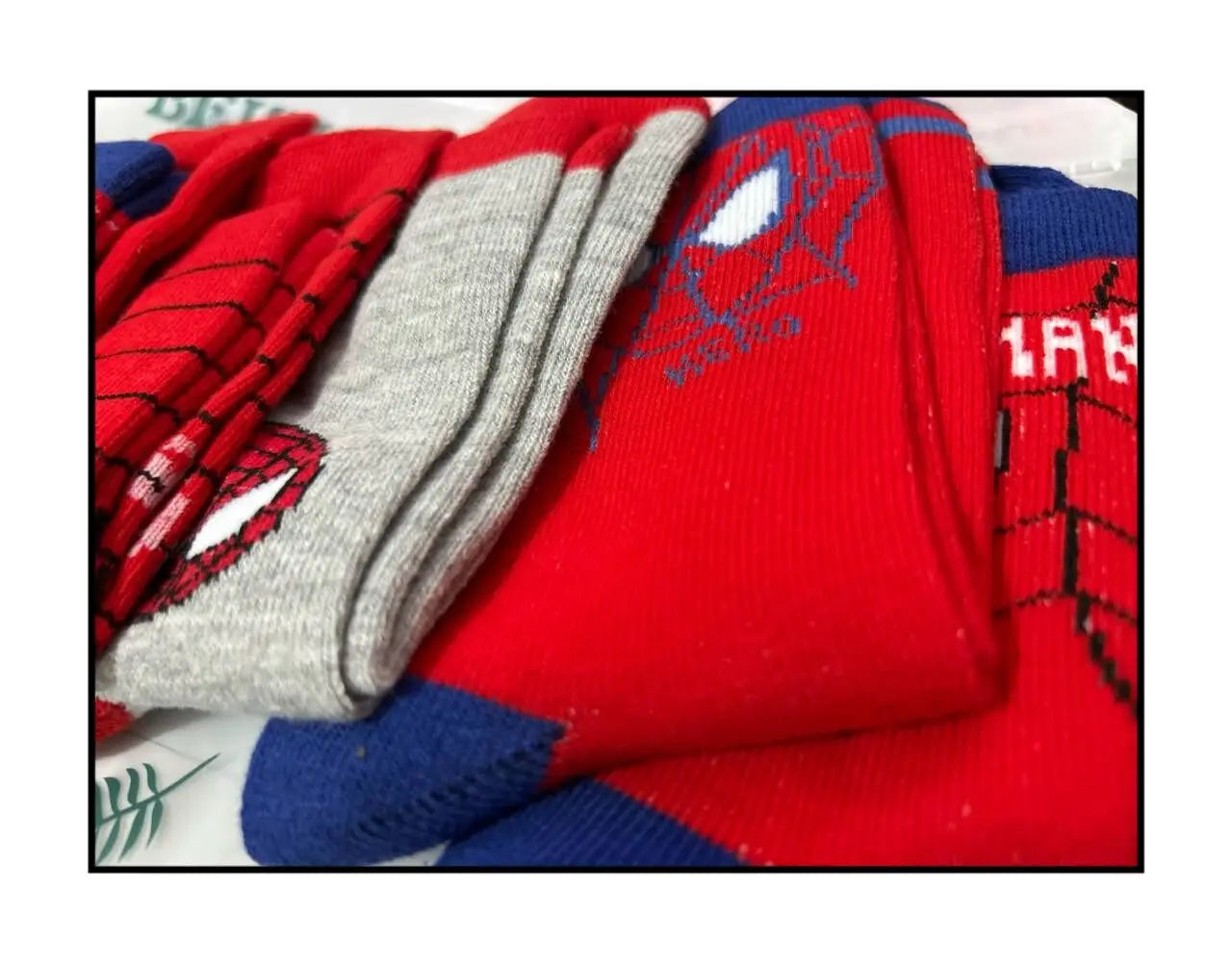 5 Pairs Children’s Spider-Man Socks – Cute Cartoon Cotton Medium Tube Socks for Boys & Girls (Ages 1-12)