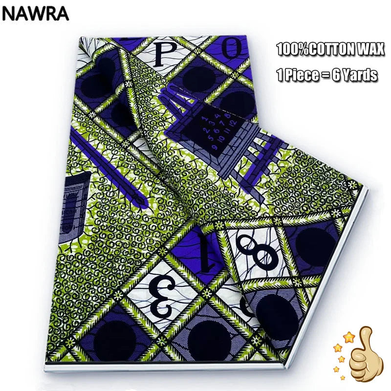 100% Cotton African Wax Print Fabric - High Quality Original Real Wax Ankara Batik Pagne Nigeria Style Sewing Fabric