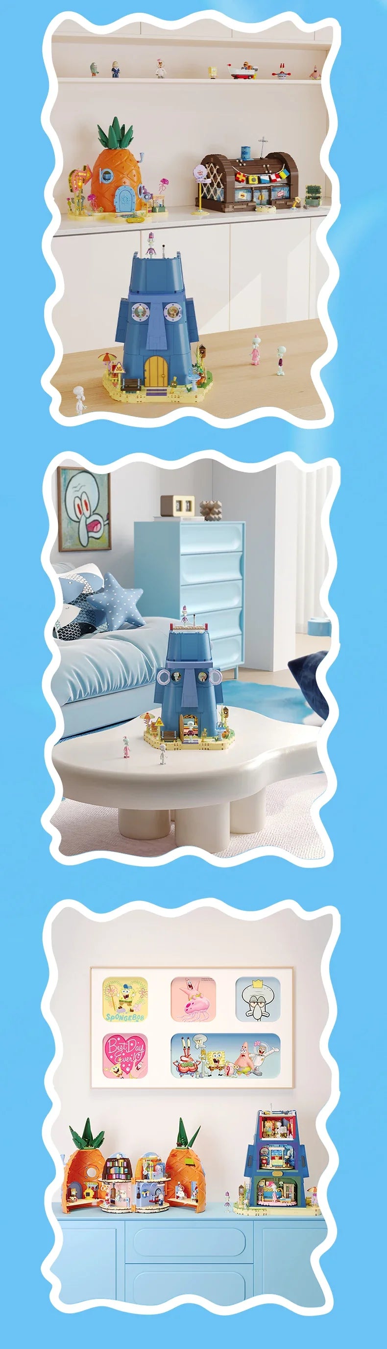 SpongeBob Krusty Krab Building Blocks – Creative Canteen Scene Model Bricks Desktop Toy for Kids
