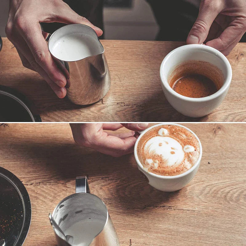 Stainless Steel Milk Frothing Pitcher Jug – 100ML–2000ML Espresso Barista Latte & Cappuccino Cream Foam Maker Cup