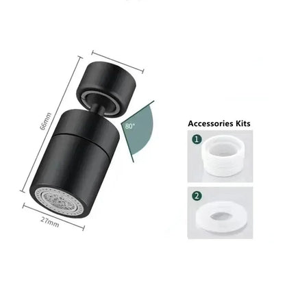 New 2-Mode Kitchen Faucet Spray Head – Adjustable 360° Rotary Splashback Nozzle & Aerator Filter