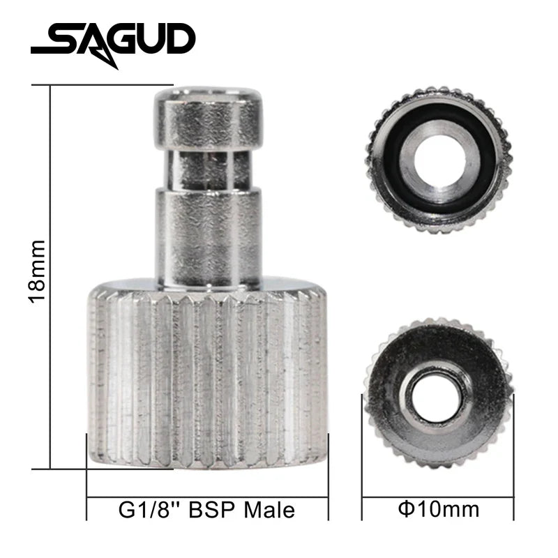 SAGUD Airbrush Quick Disconnect Kit – 1/8" Quick Release Fitting Adapter with 4 Extra Connectors for Hose & Airbrush Parts