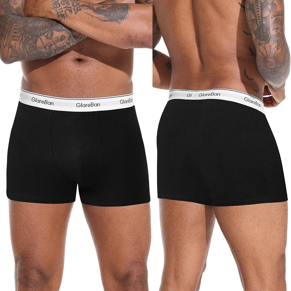 5-Pack Men’s Cotton Boxer Briefs – Soft Breathable Underwear Shorts for Men, Comfortable Luxury Stretch Boxer Shorts Set