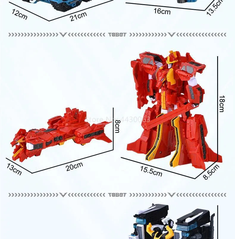 Galaxy Detectives Tobot Transformation Toy – Car to Robot Anime Figure, Korea Cartoon Deformation Tank Gift