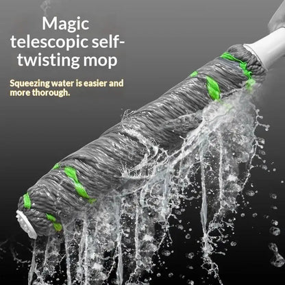 2-in-1 360° Self-Wringing Spin Mop – Dehydrated Twist Mop for Hands-Free Household Cleaning