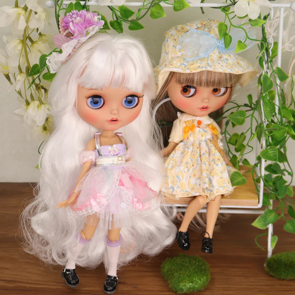 ICY DBS Blyth Doll – 1/6 Joint Body BJD Anime Girl with Tan Skin, Matte Face & Pouting Mouth OOAK OB24