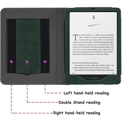 2024 All-New Kindle Paperwhite 12th Gen 7" Case - Signature Edition Cover with Auto Sleep/Wake, Double Hand Strap and Stand
