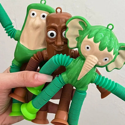 Italian Brainrot Suction Pop Tubes Fidget Toy — Tung Sahur Stretch Tube Stress Relief Sensory Toy for Kids & Adults Gift