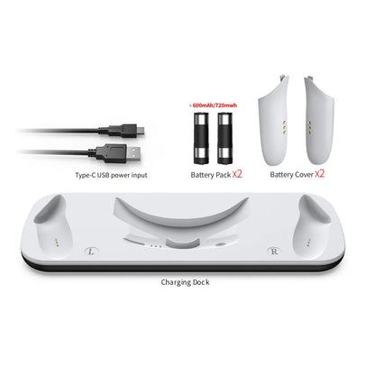 Charging Base for Oculus Quest 3/3S – VR Headset & Controller Charger Dock with LED Indicator, Fast Wall Mount Station