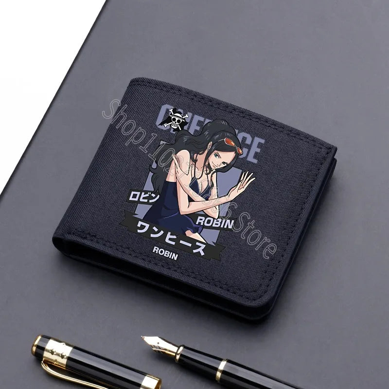 One Piece Men’s Wallet – Multi-Card Slots, Cartoon Anime Print, Portable Purse for Boys & Birthday Gifts