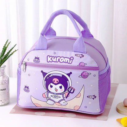 Hello Kitty Sanrio Insulated Lunch Bag - Kuromi & Cinnamoroll Bento Bag with Aluminum Foil Lining, Waterproof Oxford Fabric