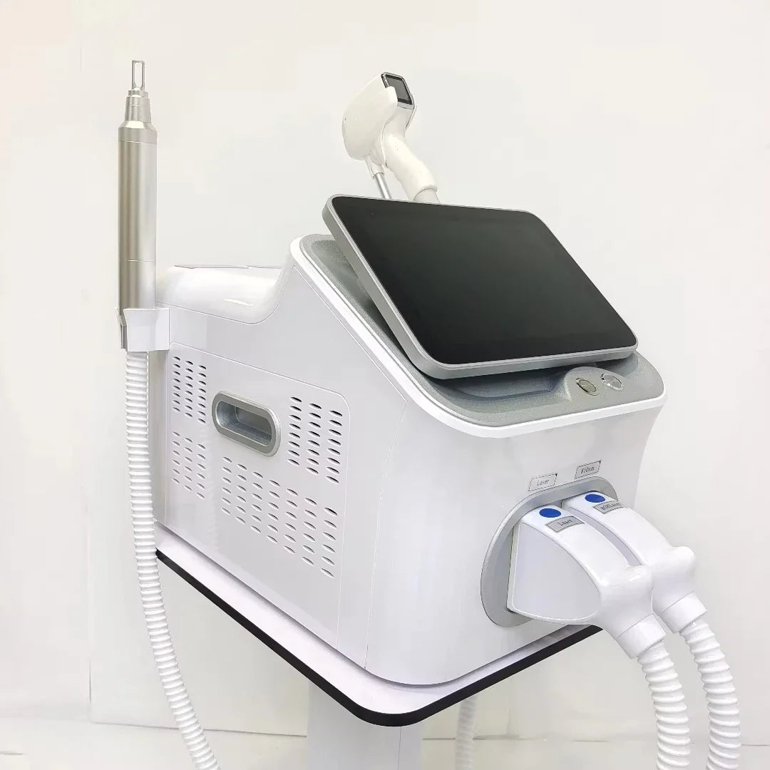 2-in-1 808nm Diode Laser Hair Removal & Picosecond Tattoo Machine – Portable 4000W Q-Switched Device