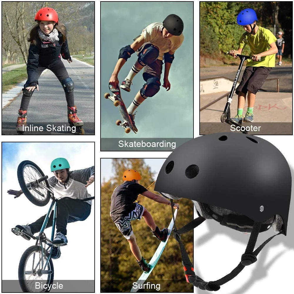Skateboard Helmet for Adults & Kids – Skate Helmet for Youth, Adult Skateboarding & Scooter Safety Helmet for Skating