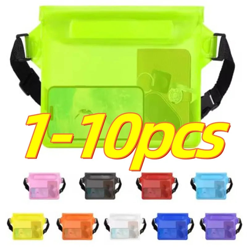 Waterproof Swimming Waist Bag - Sealed Dry Phone Case for Diving, Skiing, Boating, Beach & Water Sports
