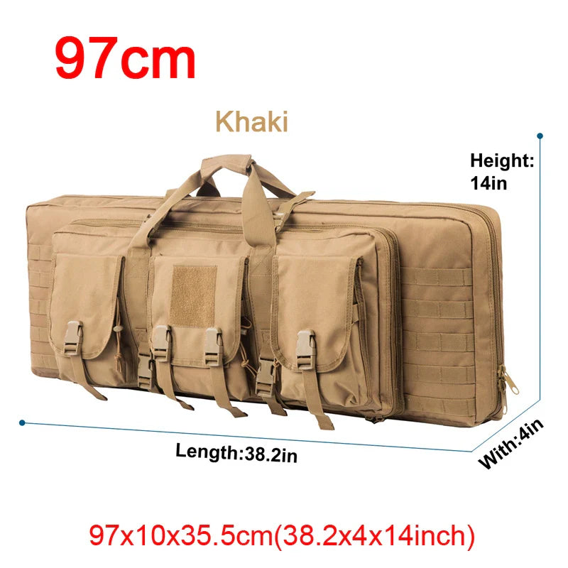 LQARMY Tactical Double Rifle Case – Molle Backpack Gun Holster for Hunting, Sniper & Airsoft (32/38/42/48 inch)