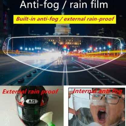 Universal Motorcycle Helmet Clear Patch Film - Anti-Fog and Rain Nano Coating Sticker for Durable Motocross Protection