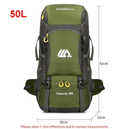 50L Travel Backpack for Men — Large Waterproof Hiking, Camping & Mountaineering Rucksack, Outdoor Sports Luggage Bag