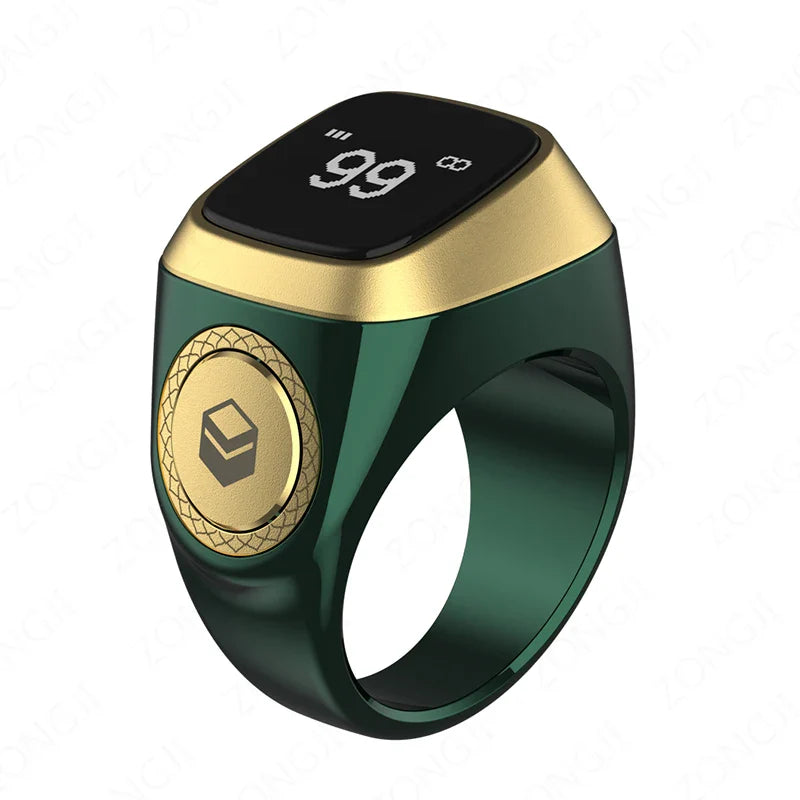 2025 IQibla Smart Zikr Ring – Electronic Digital Tasbih Counter with Vibration Reminder, Waterproof for Muslim Prayer