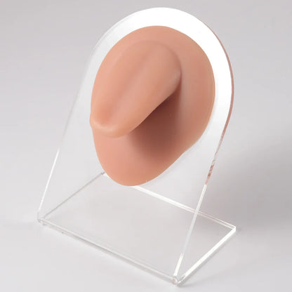 Soft Silicone 1:1 Simulation Body Piercing Practice Model – Ear, Nose, Navel & Nipple Display Stand for Jewelry Training & Teaching Accessories