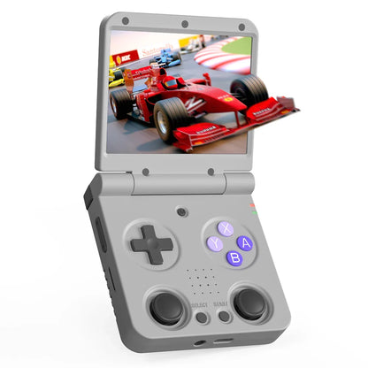 MIYOO Flip V2 Handheld Retro Game Console – 3.5'' IPS Screen, Compact & Portable Gaming Device for Travel or Gifts