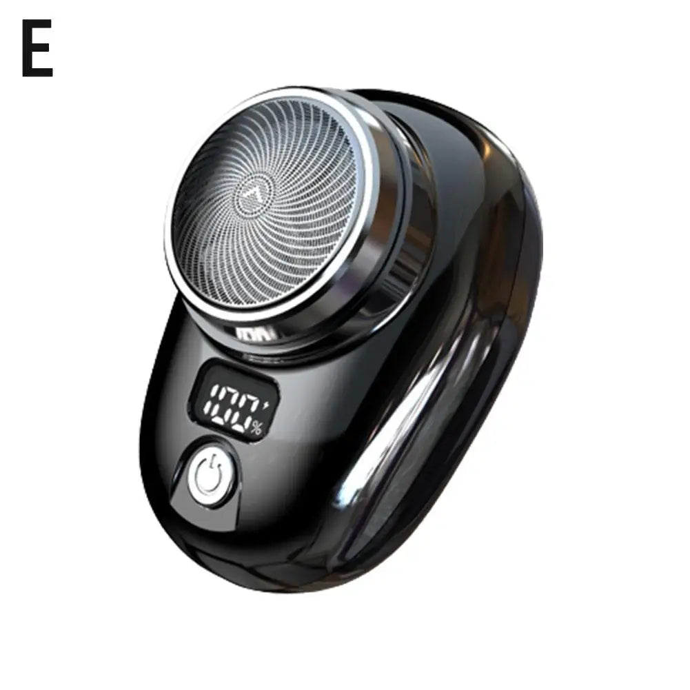 Portable Mini Electric Razor for Men – Cordless Pocket Beard Shaver with Digital Display