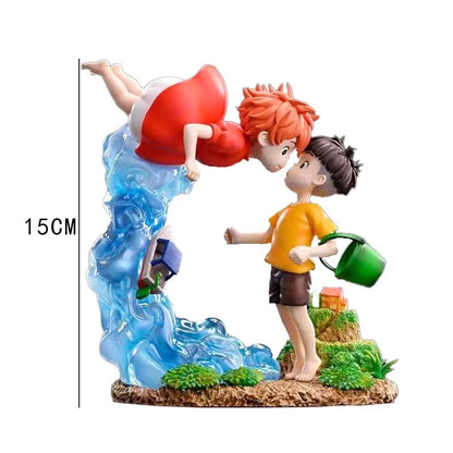 Ponyo on the Cliff PVC Figure – Ponyo & Sosuke Anime Action Figurine, Collectible Toy & Birthday Gift
