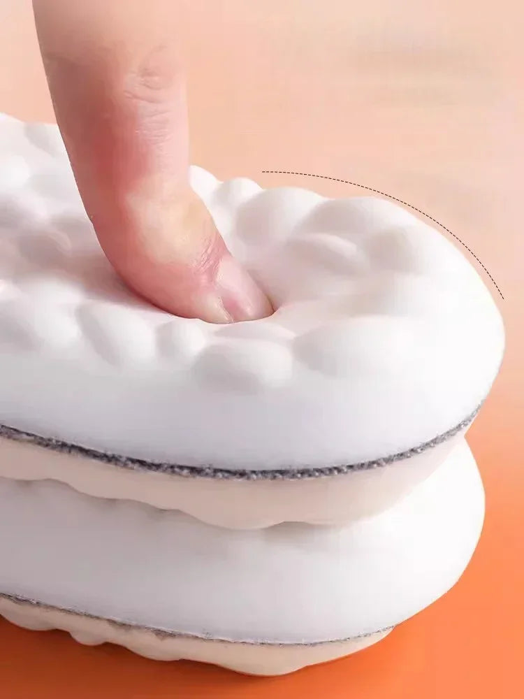 2PCS Self-Heating Thermal Insoles – Winter Warm Wool Memory Foam Shoe Pads for Men & Women Sports Shoes