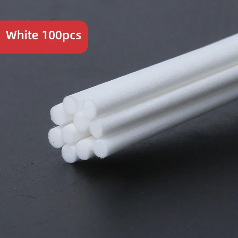 100PCS Reed Diffuser Sticks Set — 3mm x 8inch Fiber Sticks for Fragrance in Bedroom, Office, Bathroom & Home
