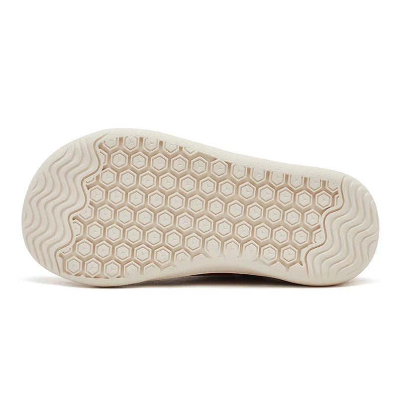 HOBIBEAR Wide-Toe Family Sneakers — Barefoot Minimalist Lace-Up Casual Walking Shoes with Hook & Loop Faux Leather