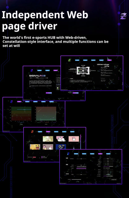 HMLAB ZNEO Gaming USB Hub – 2-to-3 Port with 8K Hz, Independent Power & Screen for Gaming Desk Setup