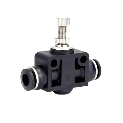 High Quality Pneumatic Air Tube Quick Connector Fitting – Black PU/PE/NY Pipe Fittings 3–16mm Industrial Hose Adapter Set