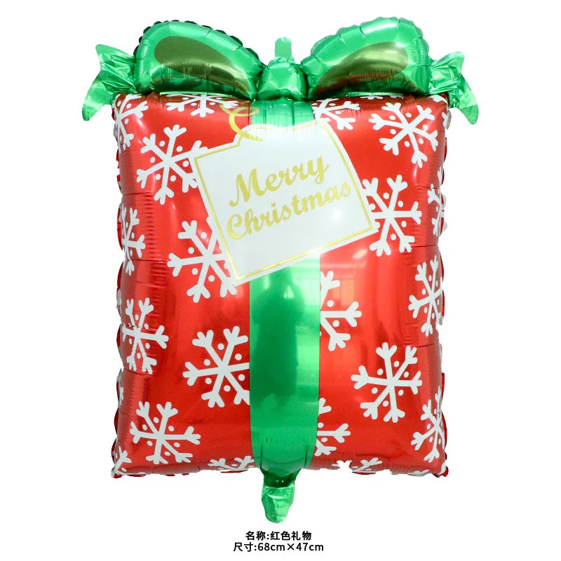 Merry Christmas Foil Balloon Set – Santa Snowman Christmas Tree Elk Cartoon Party Decorations Supplies