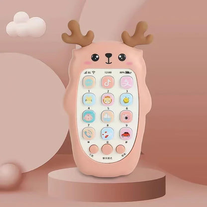 Baby Bilingual Telephone Teether Toy - Musical Voice Learning Phone for Infants