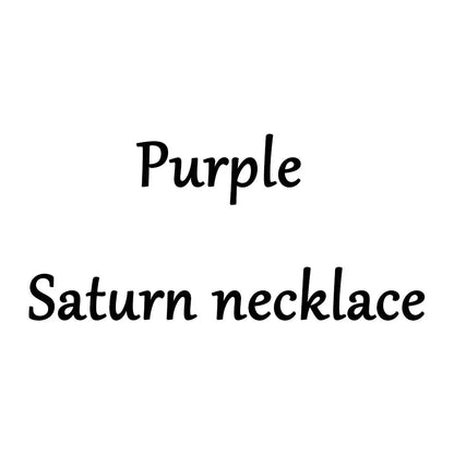 Anime Saturn Pendant Necklace – Sparkling Rock & Roll Star Jewelry for Men & Women Y2K Christmas Gift
