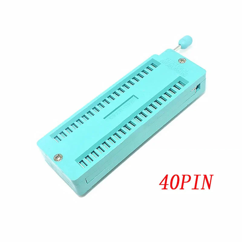 2.54mm Green DIP ZIF IC Socket – Universal P14-P40 Pin Solder Type Test Socket for IC Lock