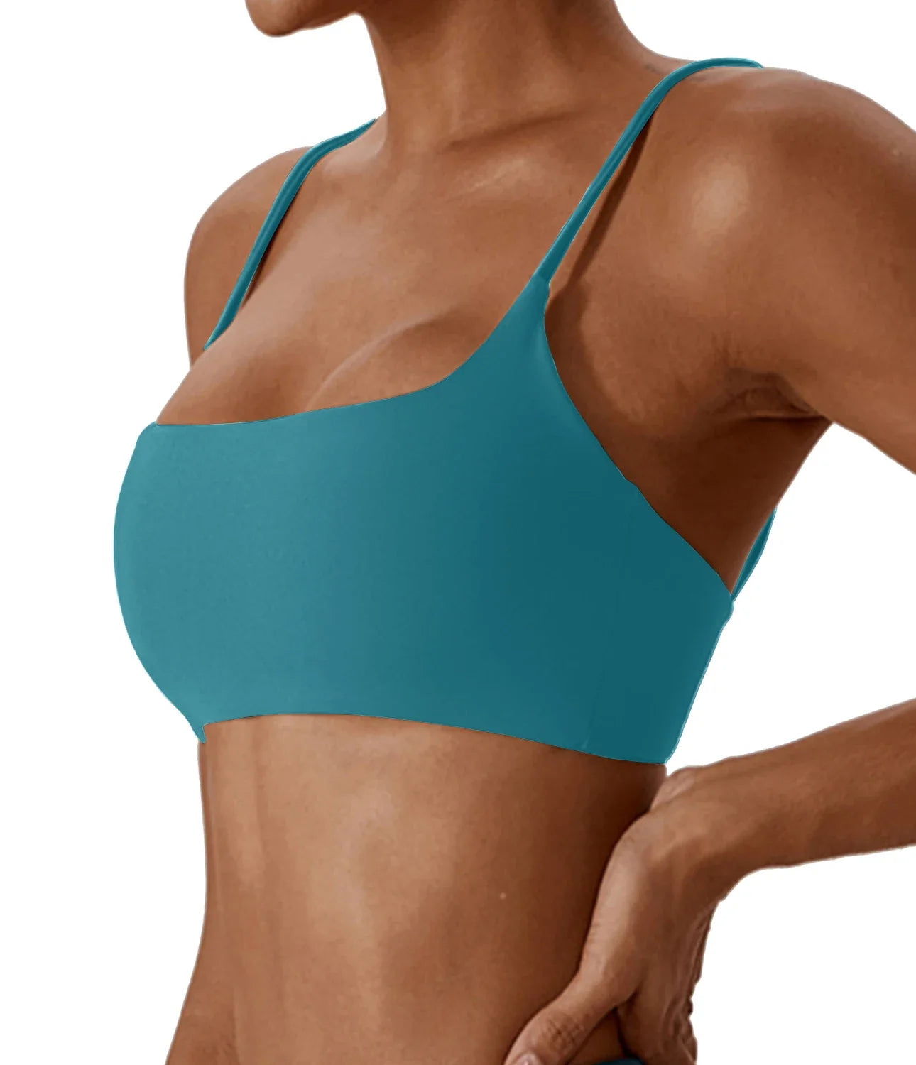 Soft Cross Back Sports Bra - High Quality Women’s Yoga Fitness Top for Running Workout and Activewear