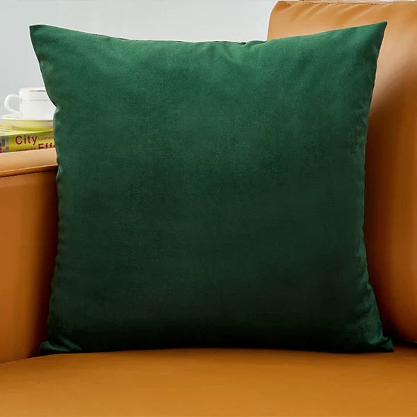 Velvet Pillow Cover 40x40 cm – Decorative Cushion Case for Living Room Sofa, Home Decor in Yellow, Green & Blue