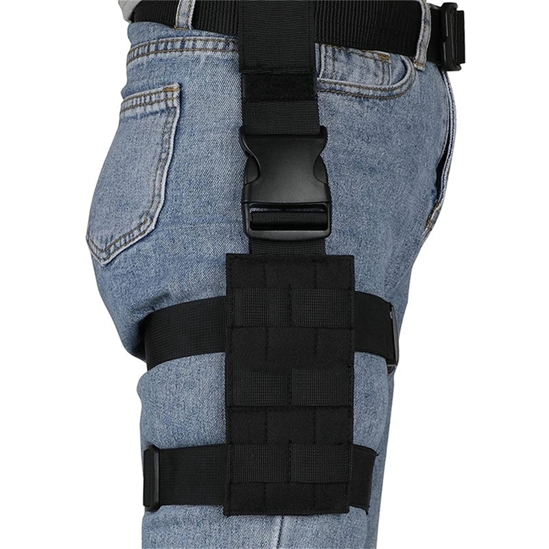 Universal Drop Leg Holster - MOLLE Thigh Platform for Hunting & Paintball with Adjustable Straps