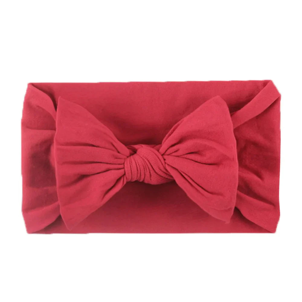 Baby Girls Rabbit Ear Bow Headband – Soft Knot Hairband for Newborns, Infants & Toddlers Photo Props