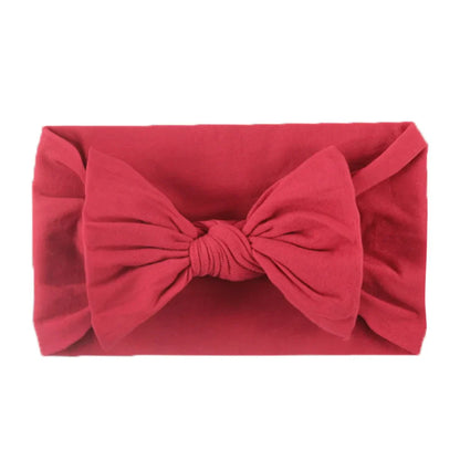 Baby Girls Rabbit Ear Bow Headband – Soft Knot Hairband for Newborns, Infants & Toddlers Photo Props